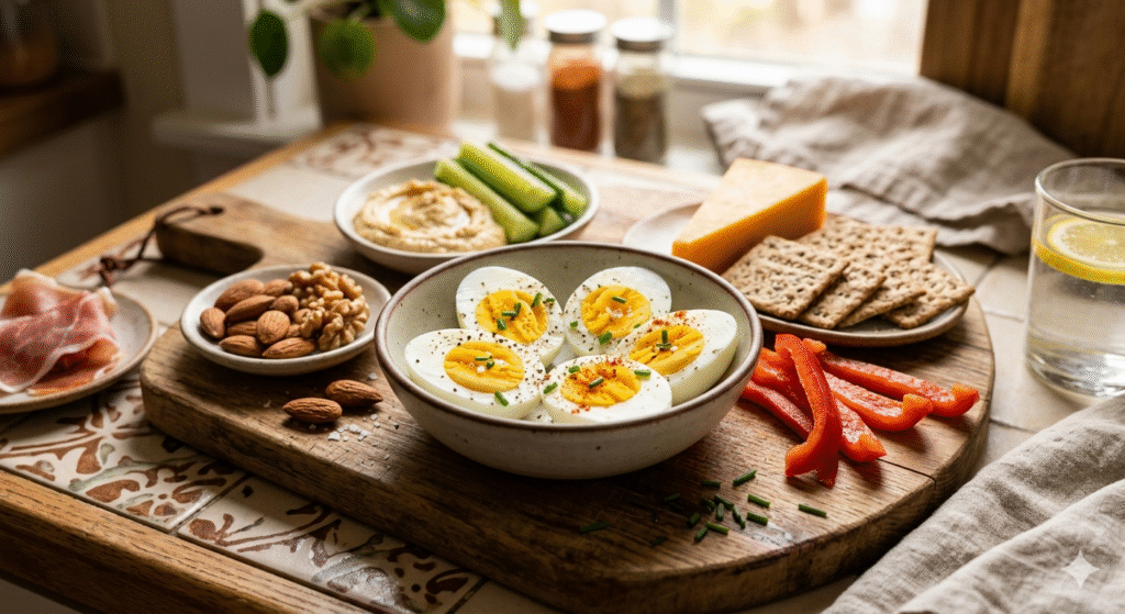 high protein snacks hard boiled eggs